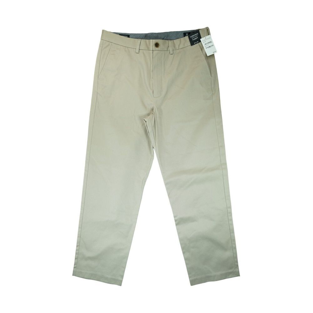 NWT Nordstrom 35 x 30‎ Khaki Smartcare Wrinkle Free Flat Front Mens Dress Pants